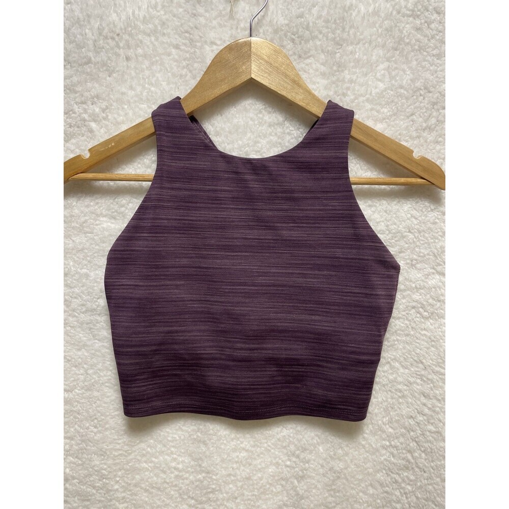 Athleta Conscious Sports Bra Tank Top Size XS Purple Athleisure Workout Exercise